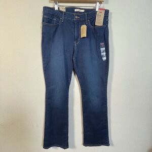 Levi's 315 Shaping Bootcut Jeans Womens 33x32 Dark Blue Stellar Stretch New